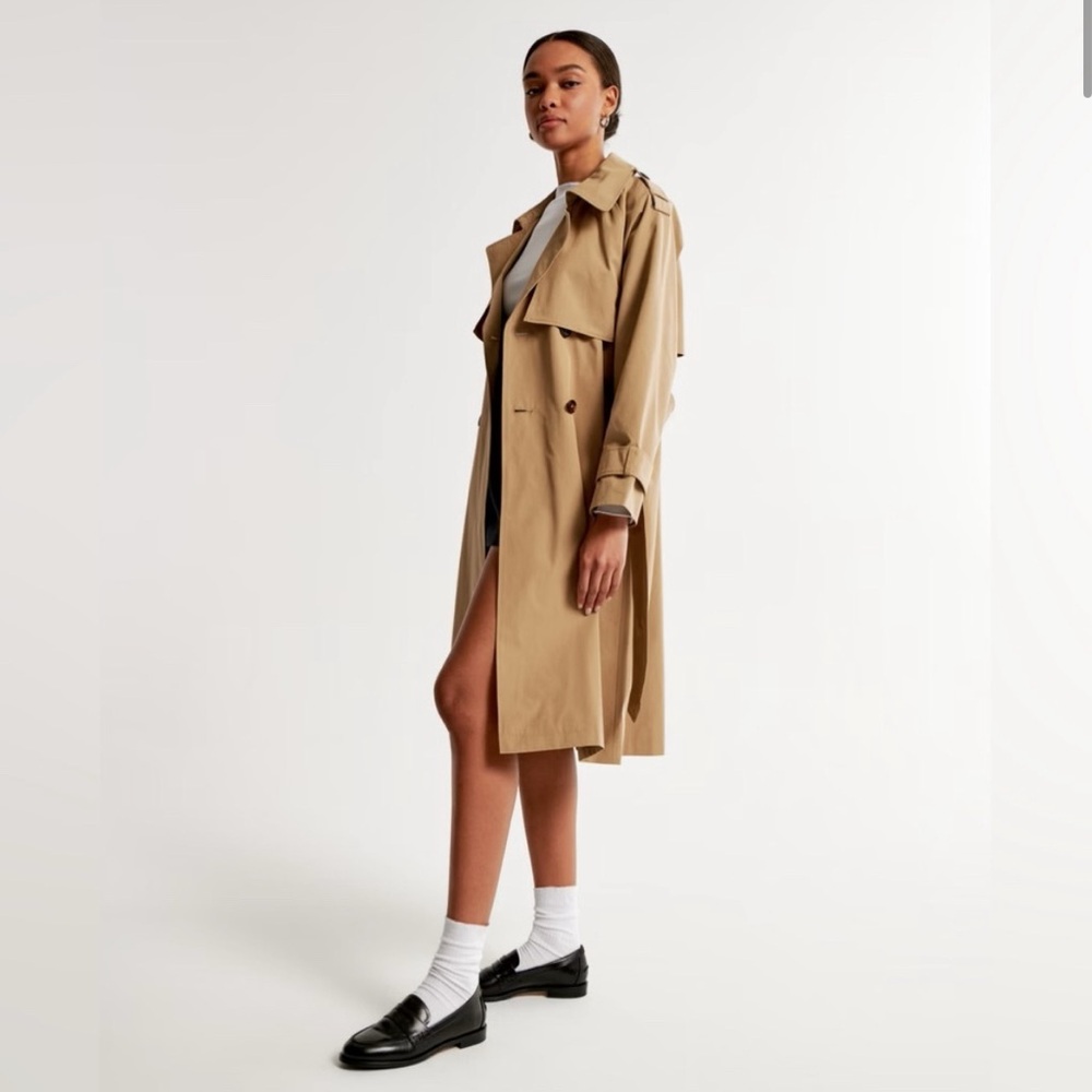 ABERCROMBIE & FITCH Elevated Trench Coat M-Tall